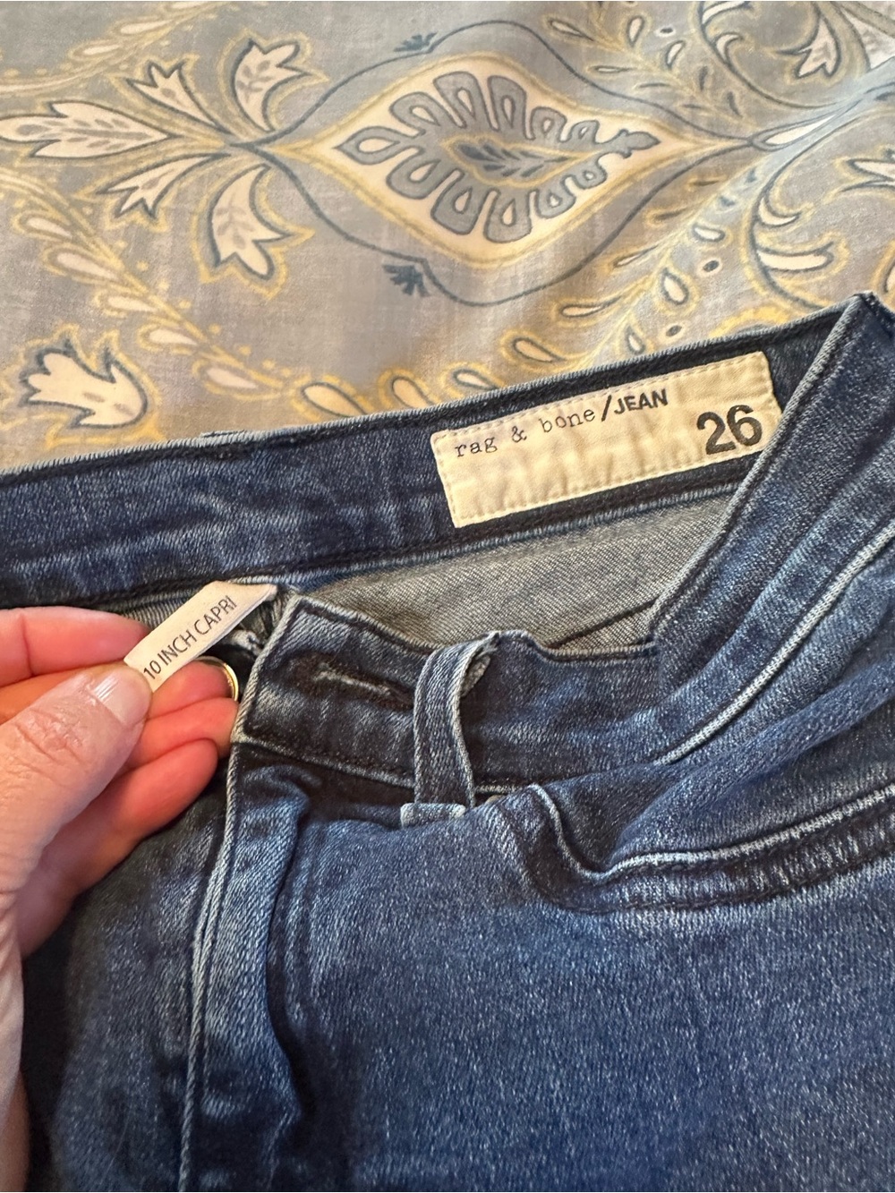 rag & bone Women's Dark indigo Denim 10-Inch Ankle Jeans - Size 26